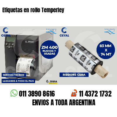 Etiquetas en rollo Temperley