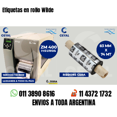 Etiquetas en rollo Wilde