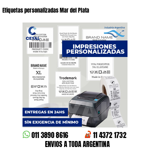 Etiquetas personalizadas Mar del Plata