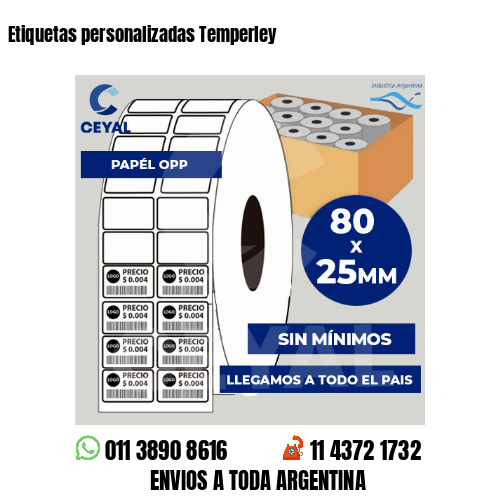 Etiquetas personalizadas Temperley