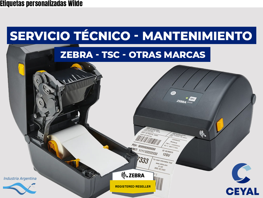 Etiquetas personalizadas Wilde