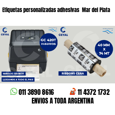 Etiquetas personalizadas adhesivas Mar del Plata