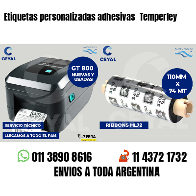 Etiquetas personalizadas adhesivas Temperley