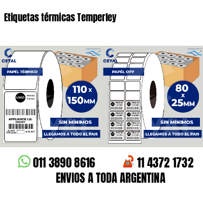 Etiquetas térmicas Temperley