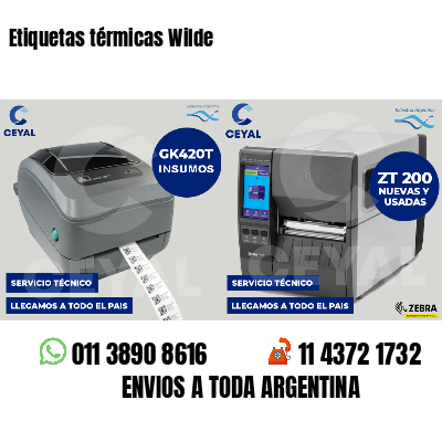 Etiquetas térmicas Wilde