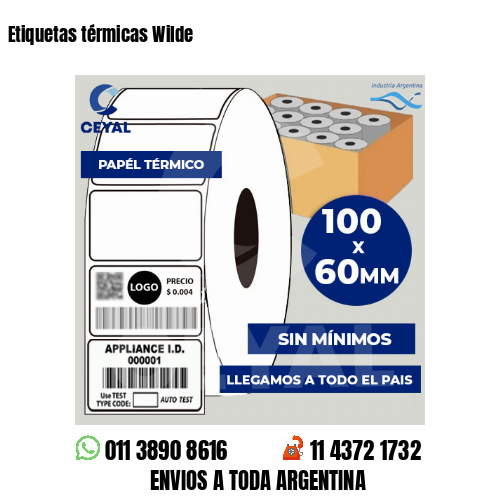 Etiquetas térmicas Wilde
