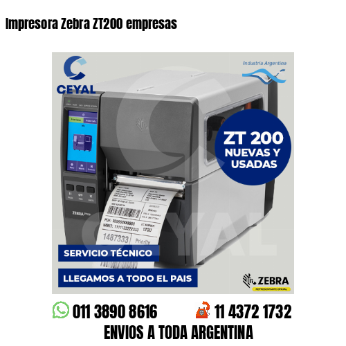 Impresora Zebra ZT200 empresas