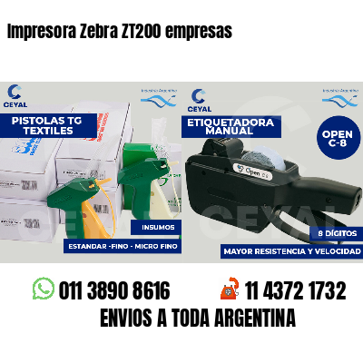 Impresora Zebra ZT200 empresas