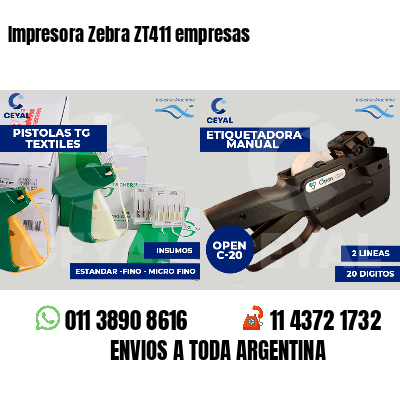 Impresora Zebra ZT411 empresas