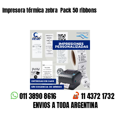 Impresora térmica zebra  Pack 50 ribbons
