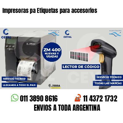 Impresoras pa Etiquetas para accesorios