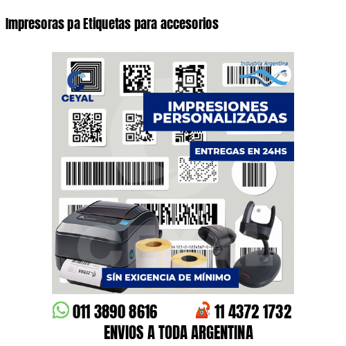 Impresoras pa Etiquetas para accesorios