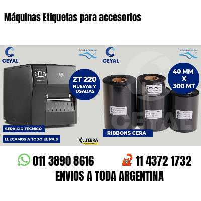 Máquinas Etiquetas para accesorios