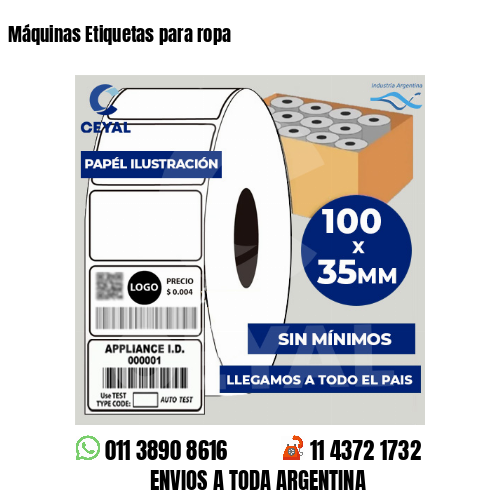 Máquinas Etiquetas para ropa