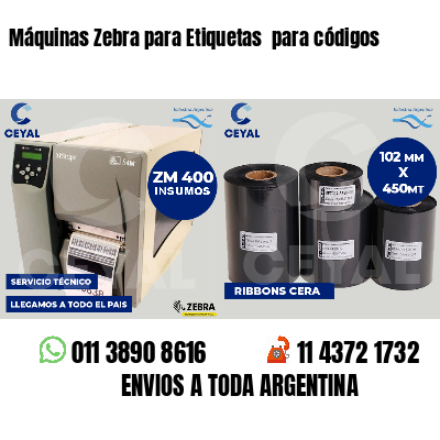 Máquinas Zebra para Etiquetas para códigos