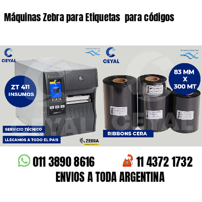 Máquinas Zebra para Etiquetas  para códigos
