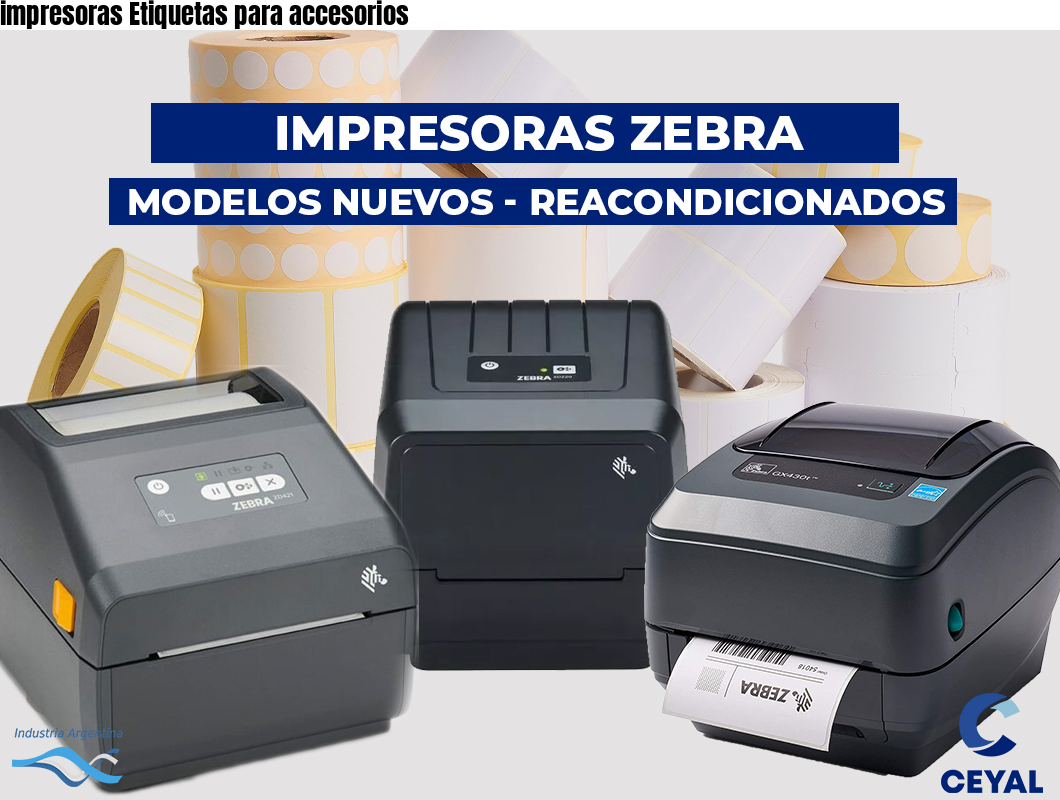 impresoras Etiquetas para accesorios