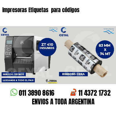impresoras Etiquetas  para códigos