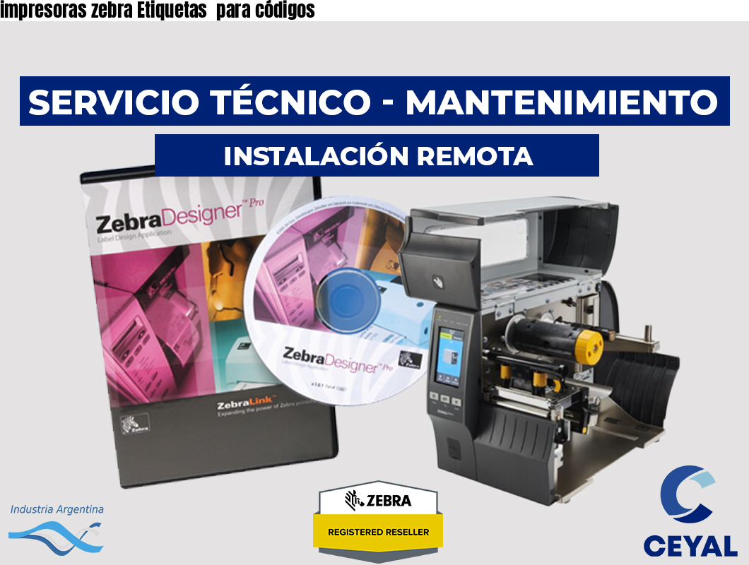 impresoras zebra Etiquetas  para códigos