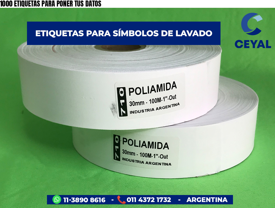 1000 ETIQUETAS PARA PONER TUS DATOS