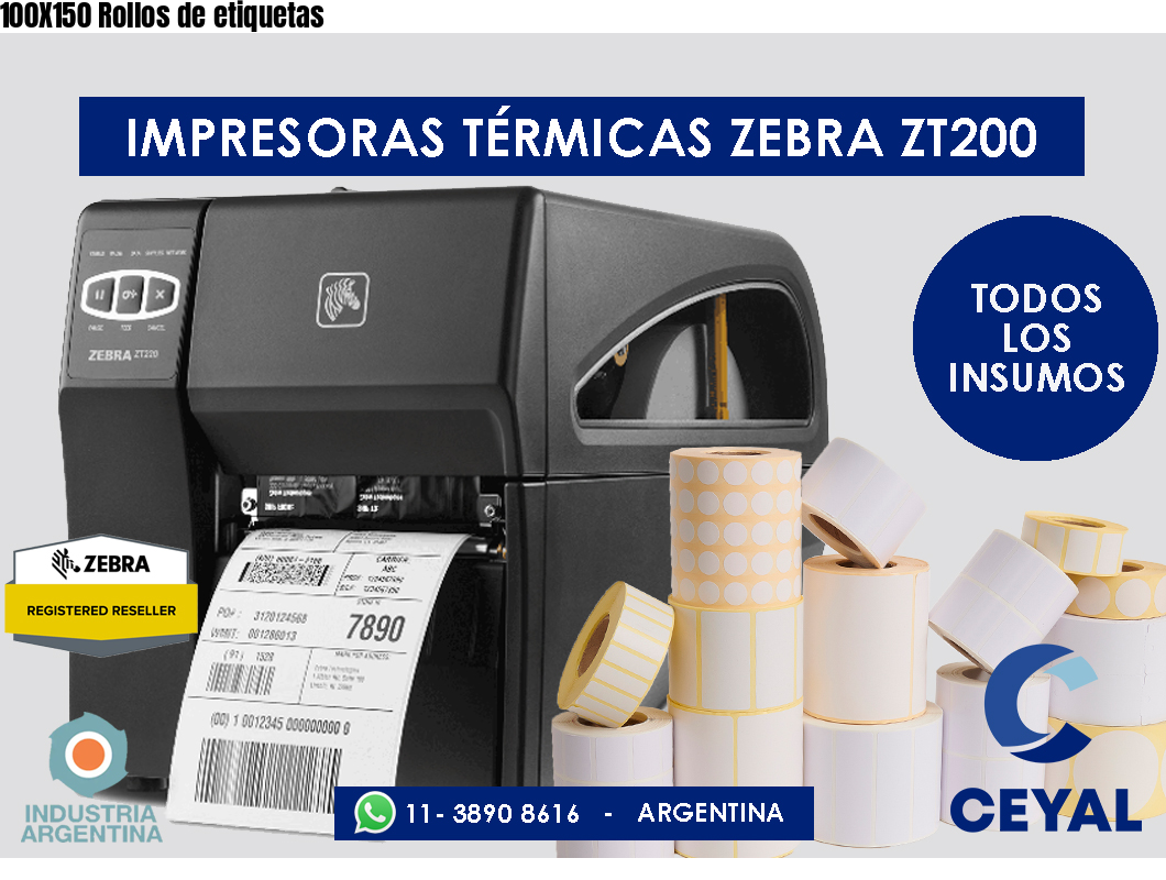 100X150 Rollos de etiquetas
