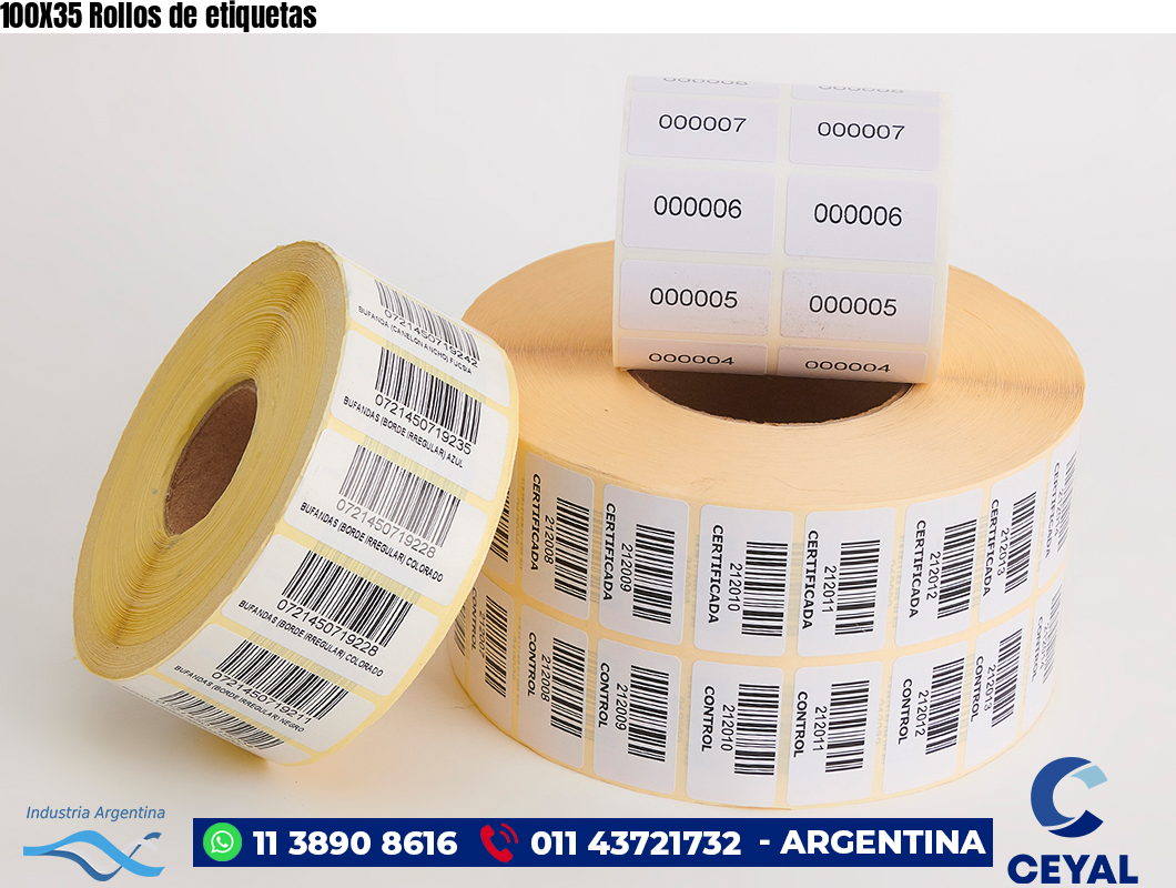 100X35 Rollos de etiquetas