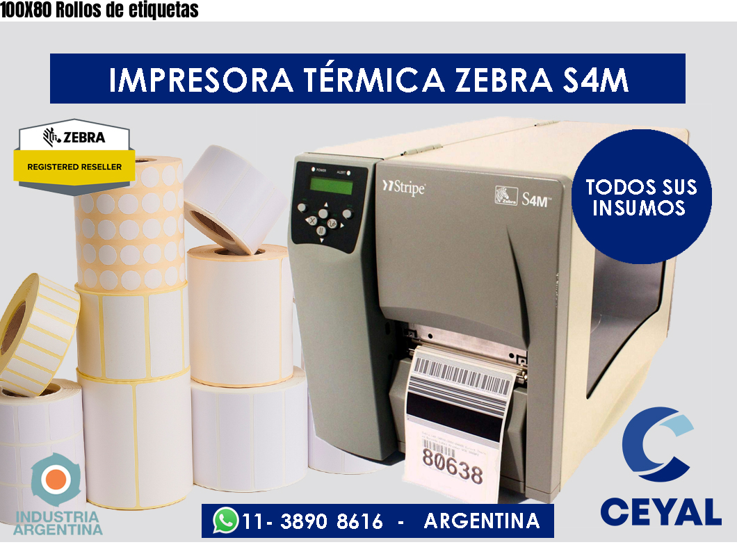 100X80 Rollos de etiquetas
