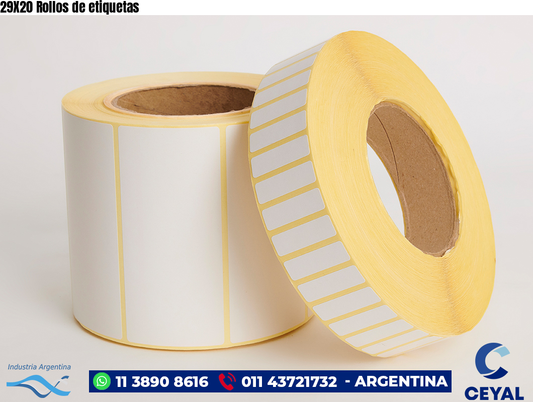 29X20 Rollos de etiquetas