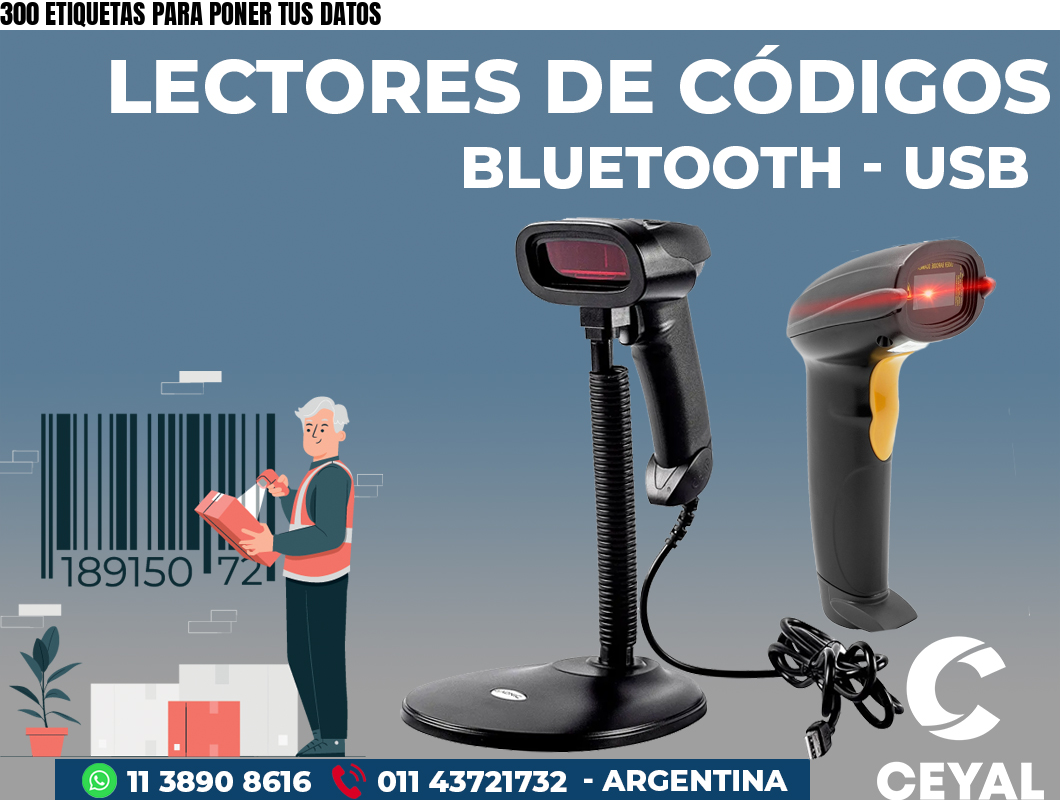 300 ETIQUETAS PARA PONER TUS DATOS