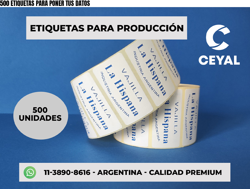 500 ETIQUETAS PARA PONER TUS DATOS