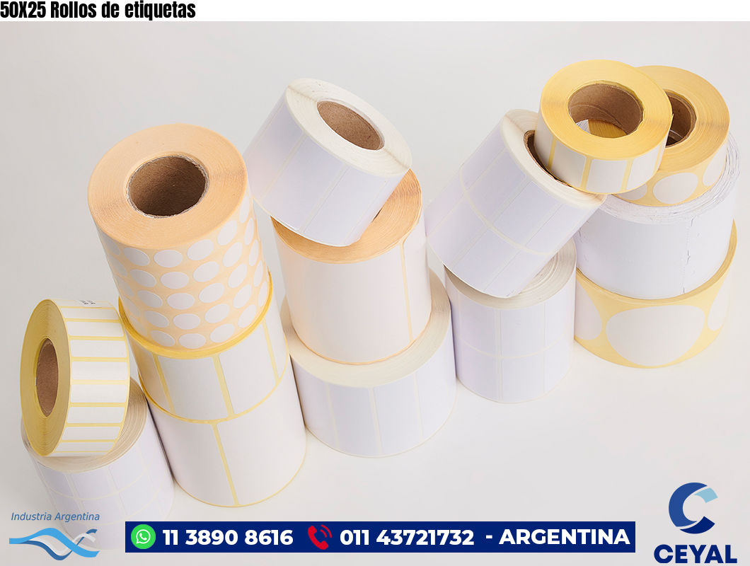 50X25 Rollos de etiquetas