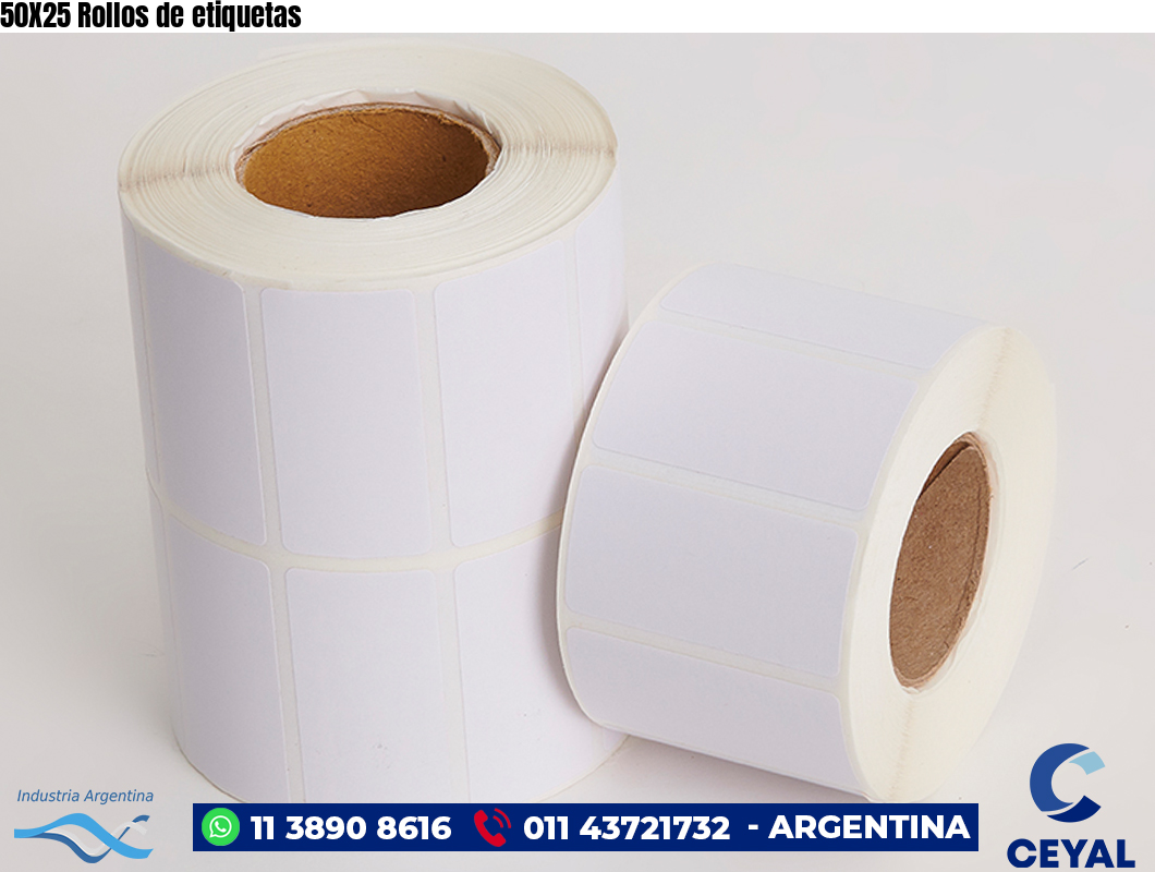 50X25 Rollos de etiquetas