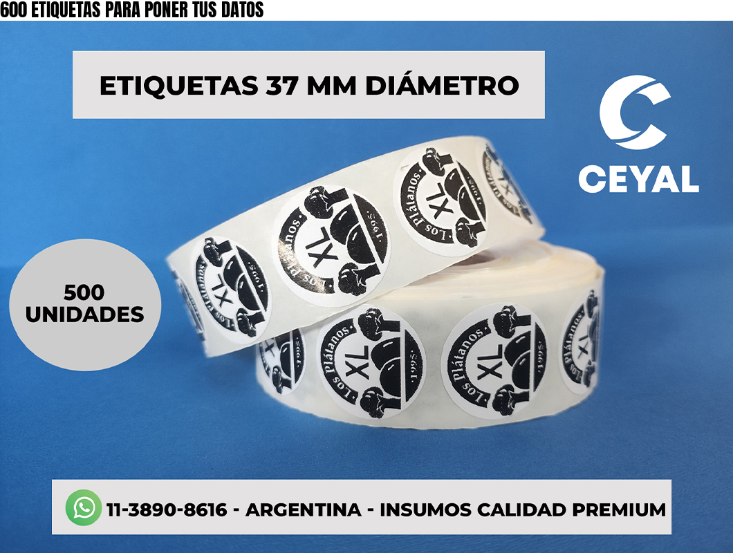 600 ETIQUETAS PARA PONER TUS DATOS