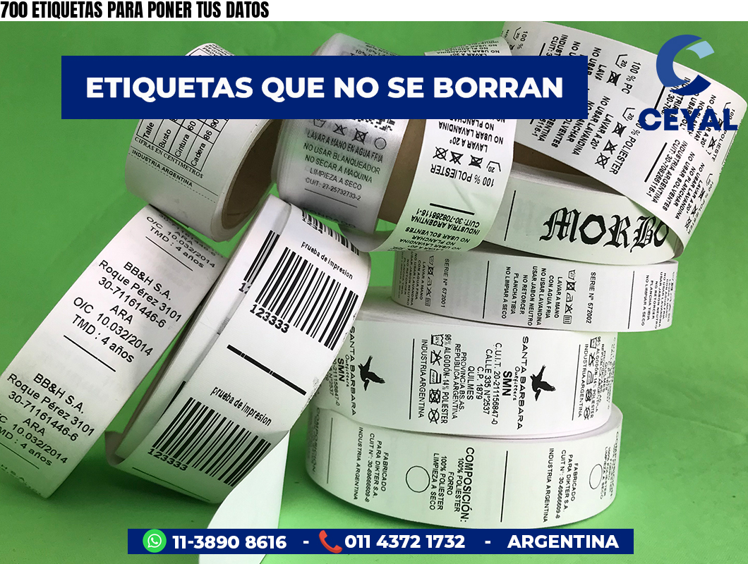 700 ETIQUETAS PARA PONER TUS DATOS
