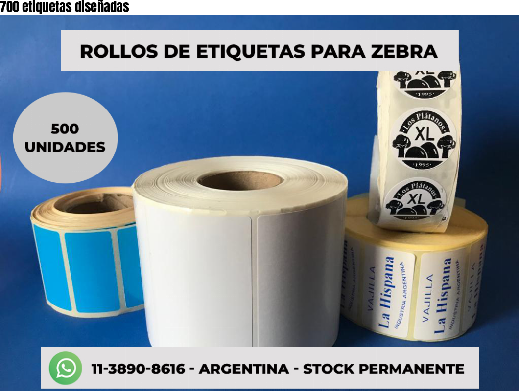 700 etiquetas diseñadas