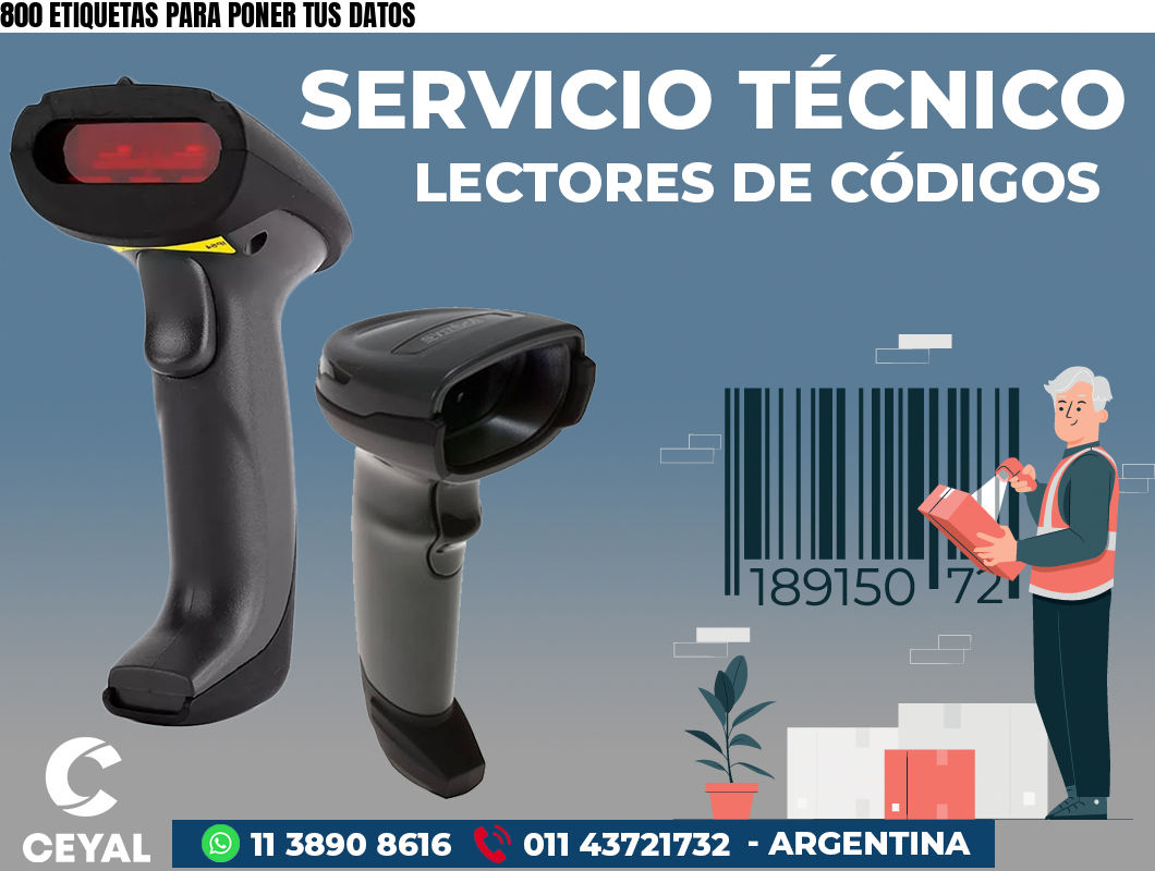 800 ETIQUETAS PARA PONER TUS DATOS