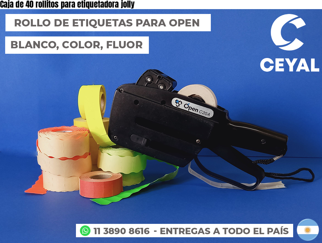 Caja de 40 rollitos para etiquetadora jolly