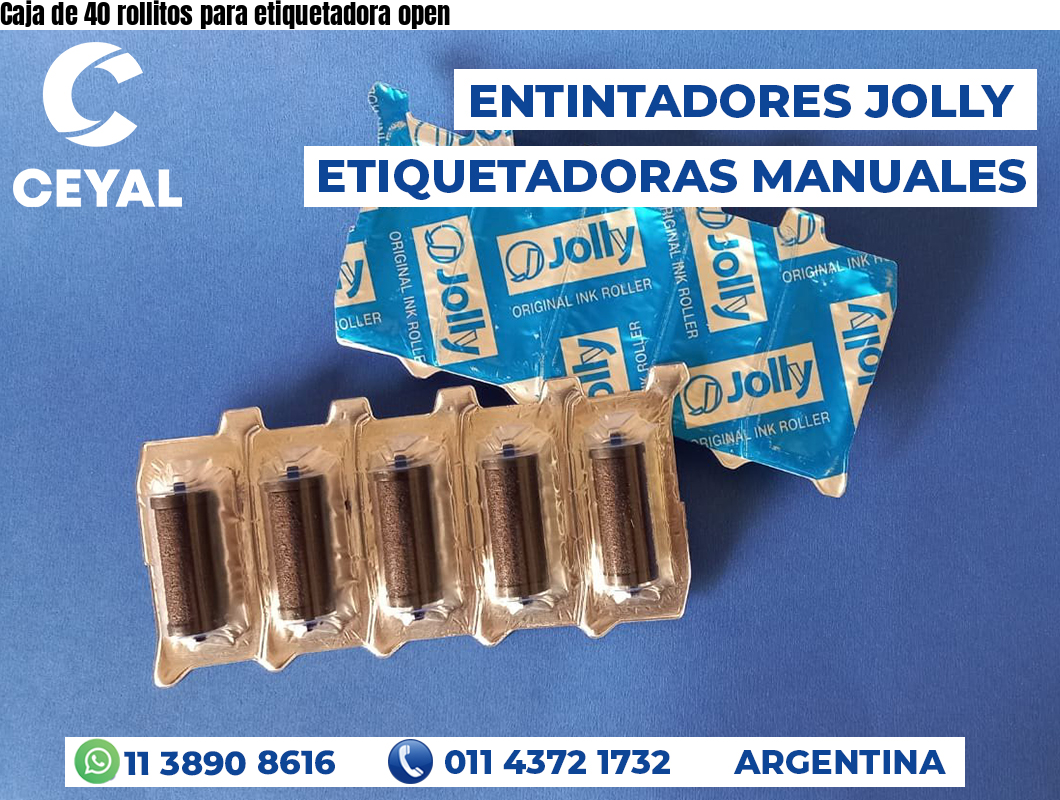 Caja de 40 rollitos para etiquetadora open