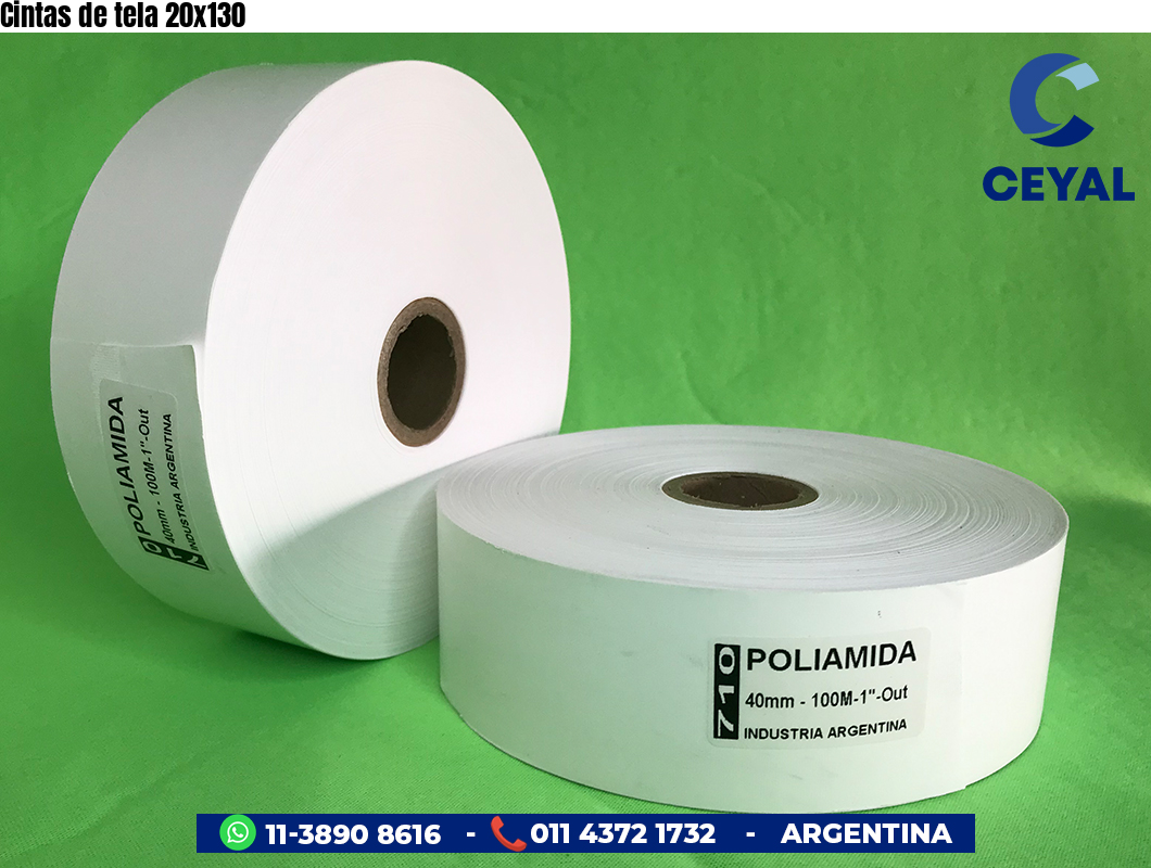 Cintas de tela 20x130