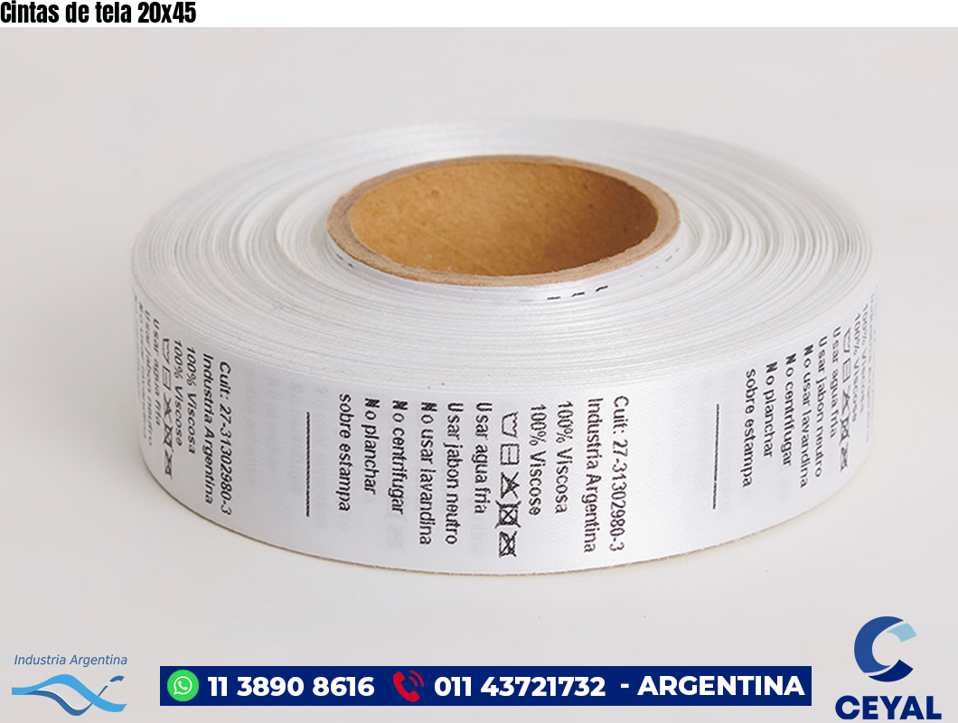 Cintas de tela 20×45