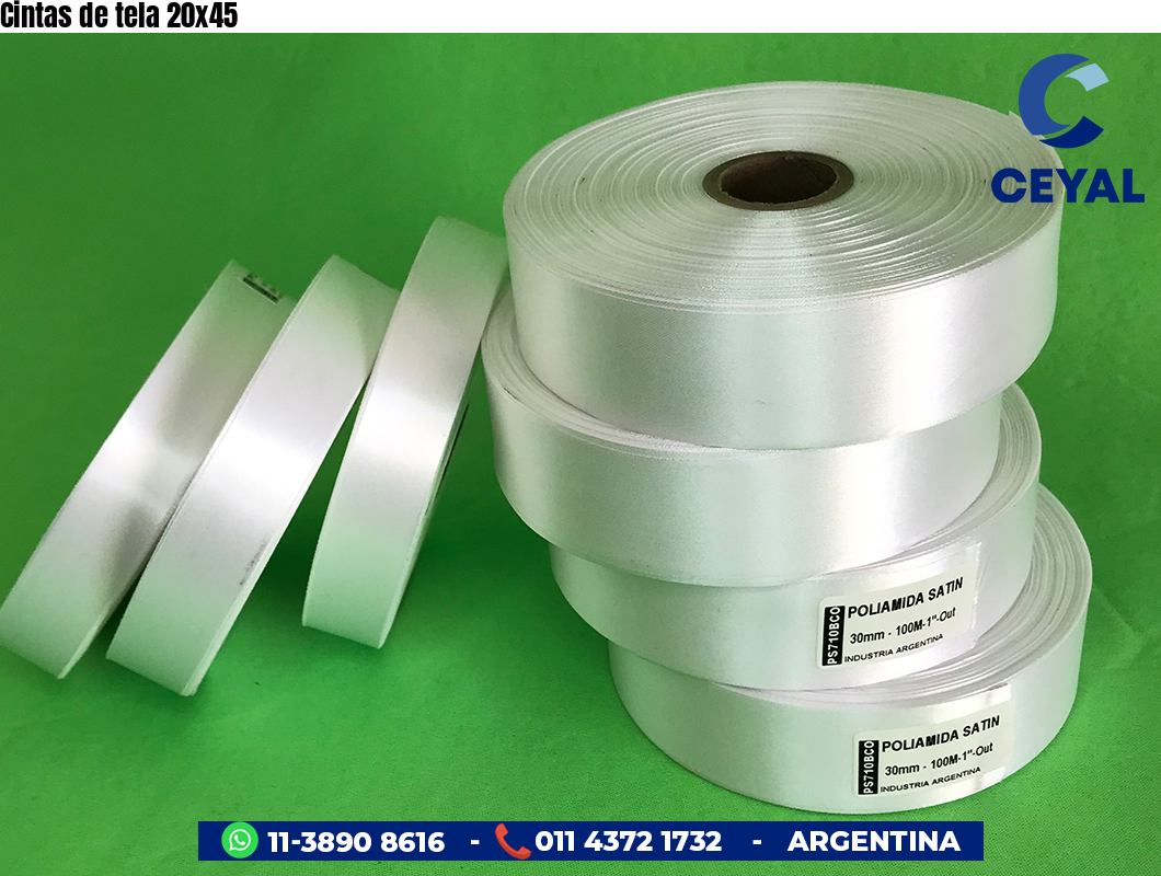 Cintas de tela 20x45