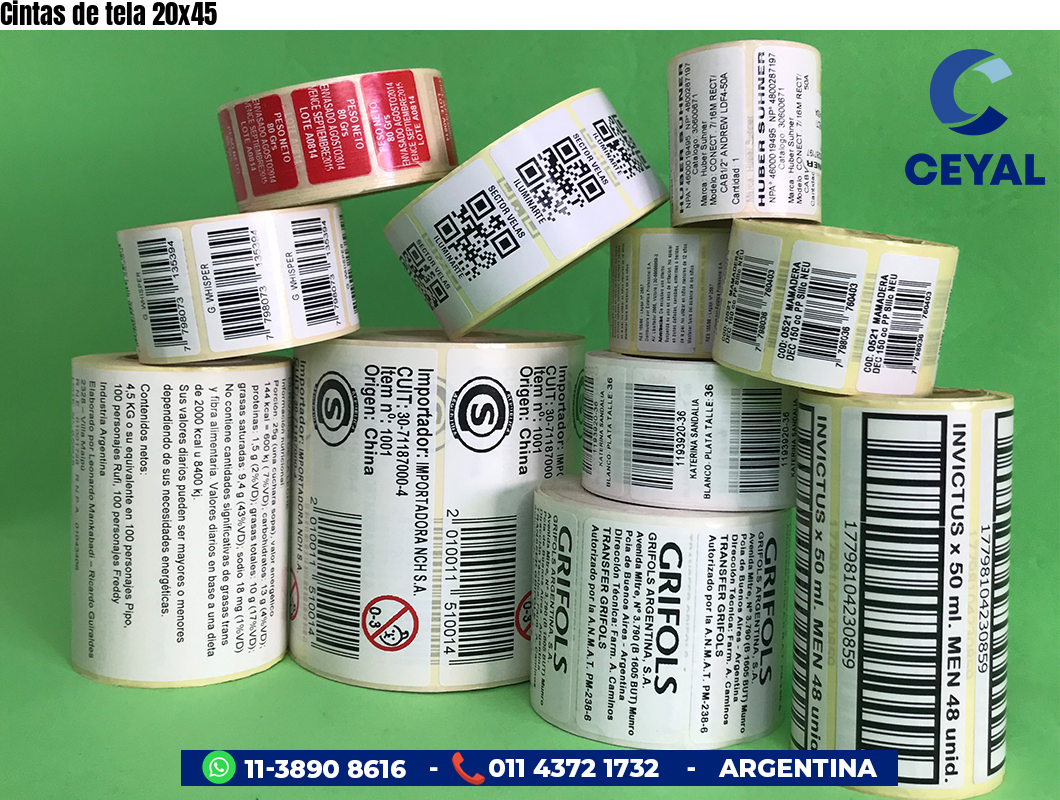 Cintas de tela 20x45