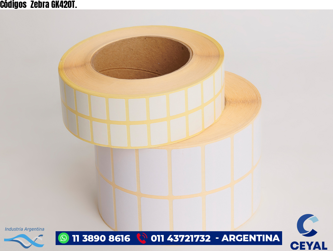 Códigos  Zebra GK420T.
