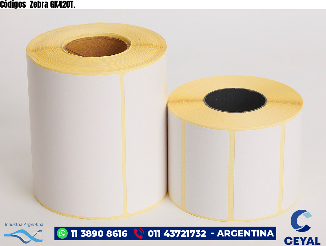 Códigos  Zebra GK420T.