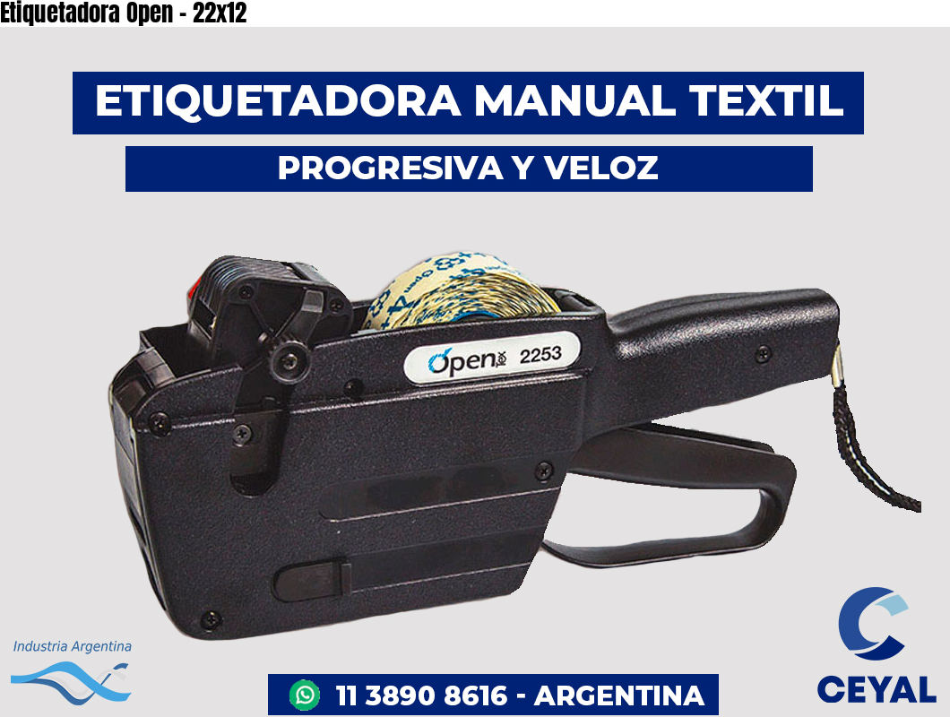 Etiquetadora Open - 22x12