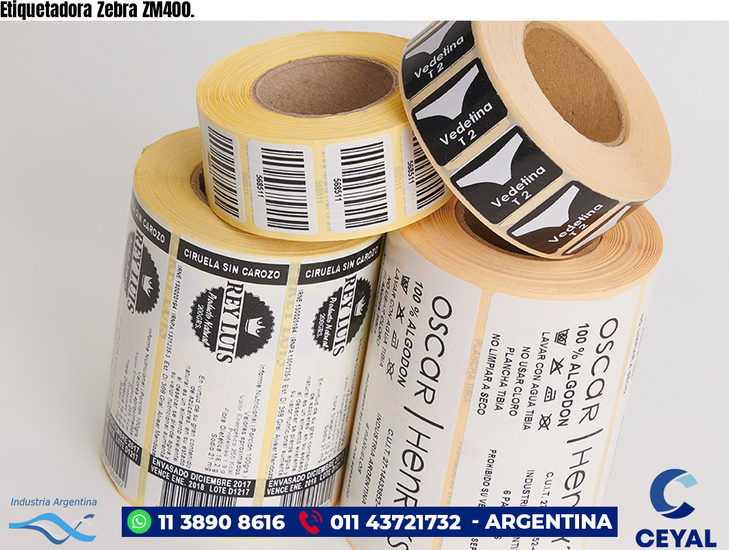 Etiquetadora Zebra ZM400.