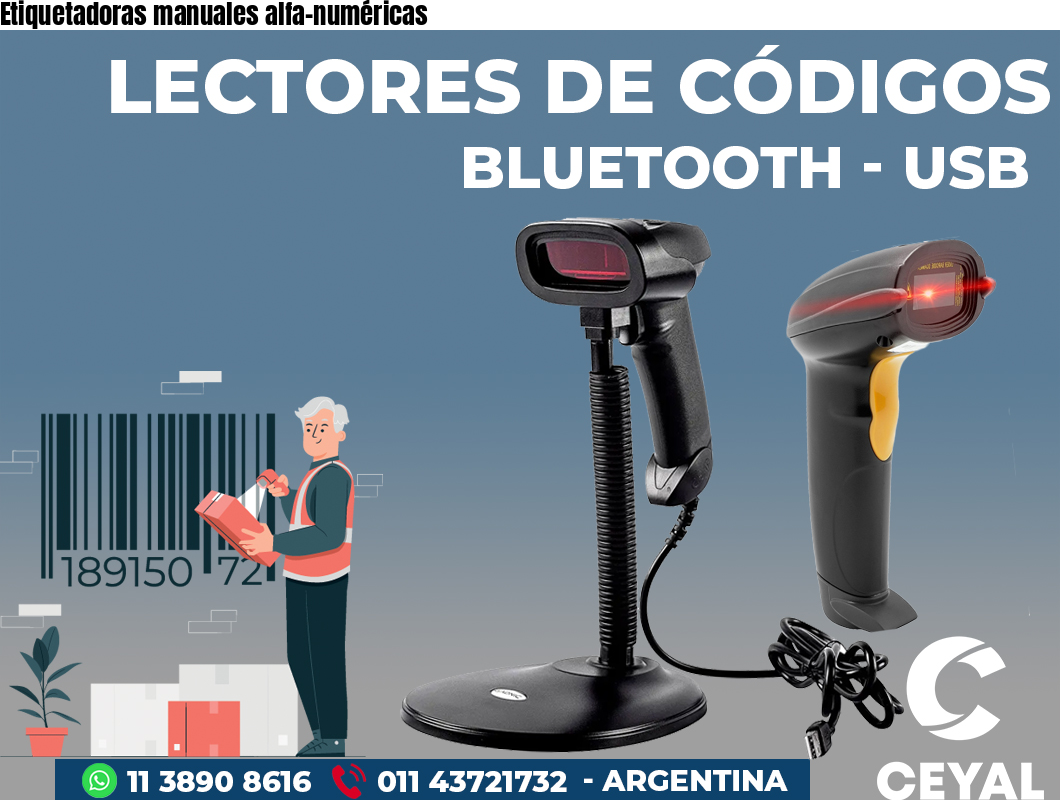 Etiquetadoras manuales alfa-numéricas
