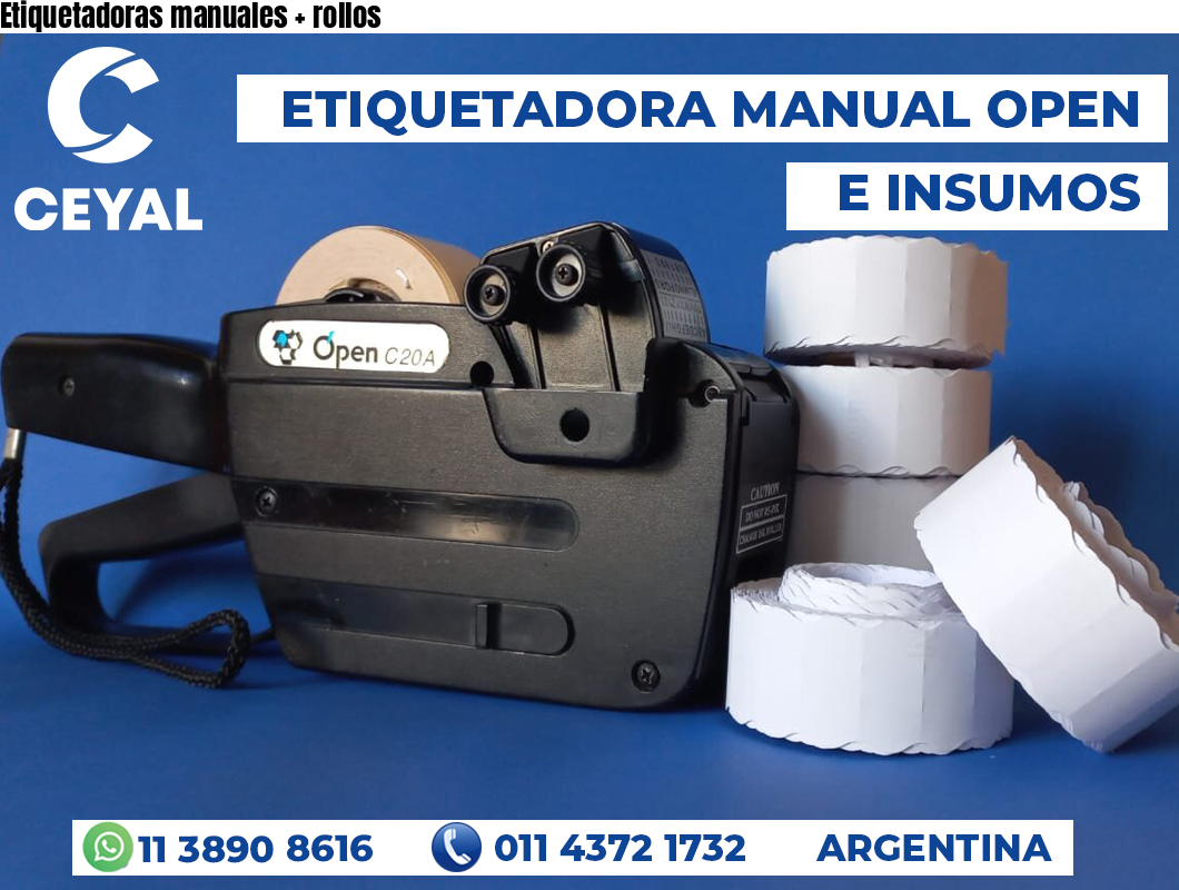 Etiquetadoras manuales + rollos