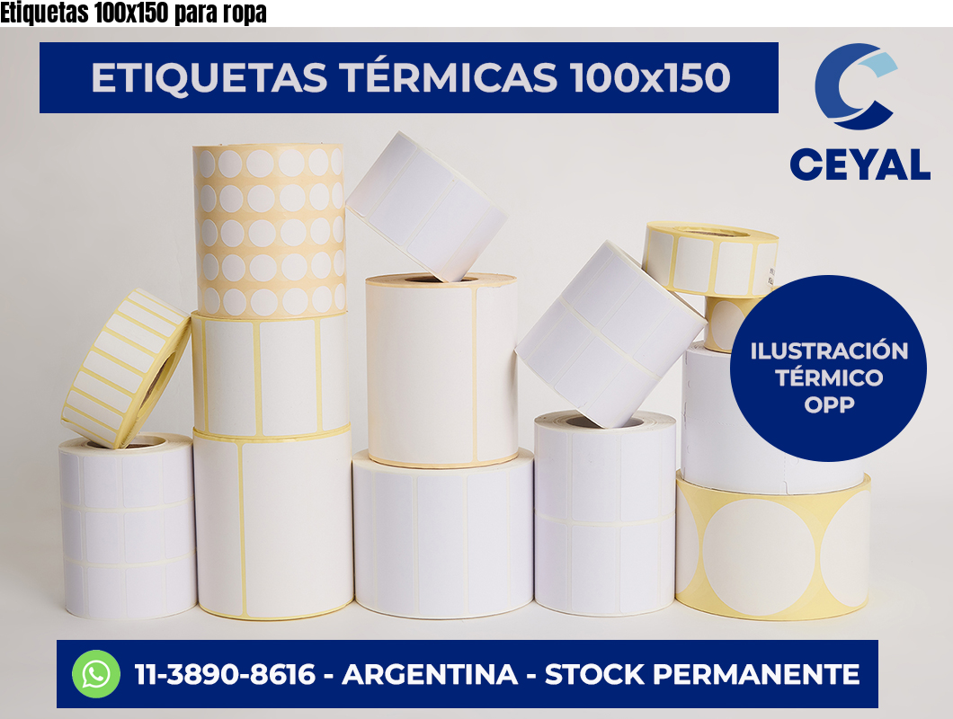 Etiquetas 100×150 para ropa