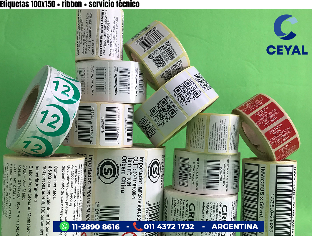 Etiquetas 100x150   ribbon   servicio técnico